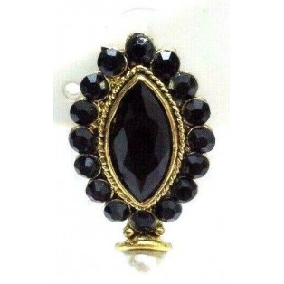 Gold Oxidized Women Earring Stud Jewelry PushBack Classy Gift Rhinestone Bead 21